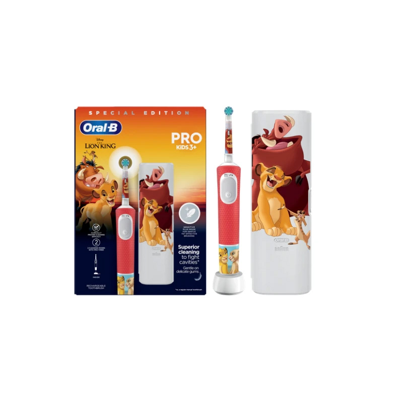 ORAL-B - PRO KIDS Ηλεκτρική Οδοντόβουρτσα The Lion King με θήκη για 3+ χρονών