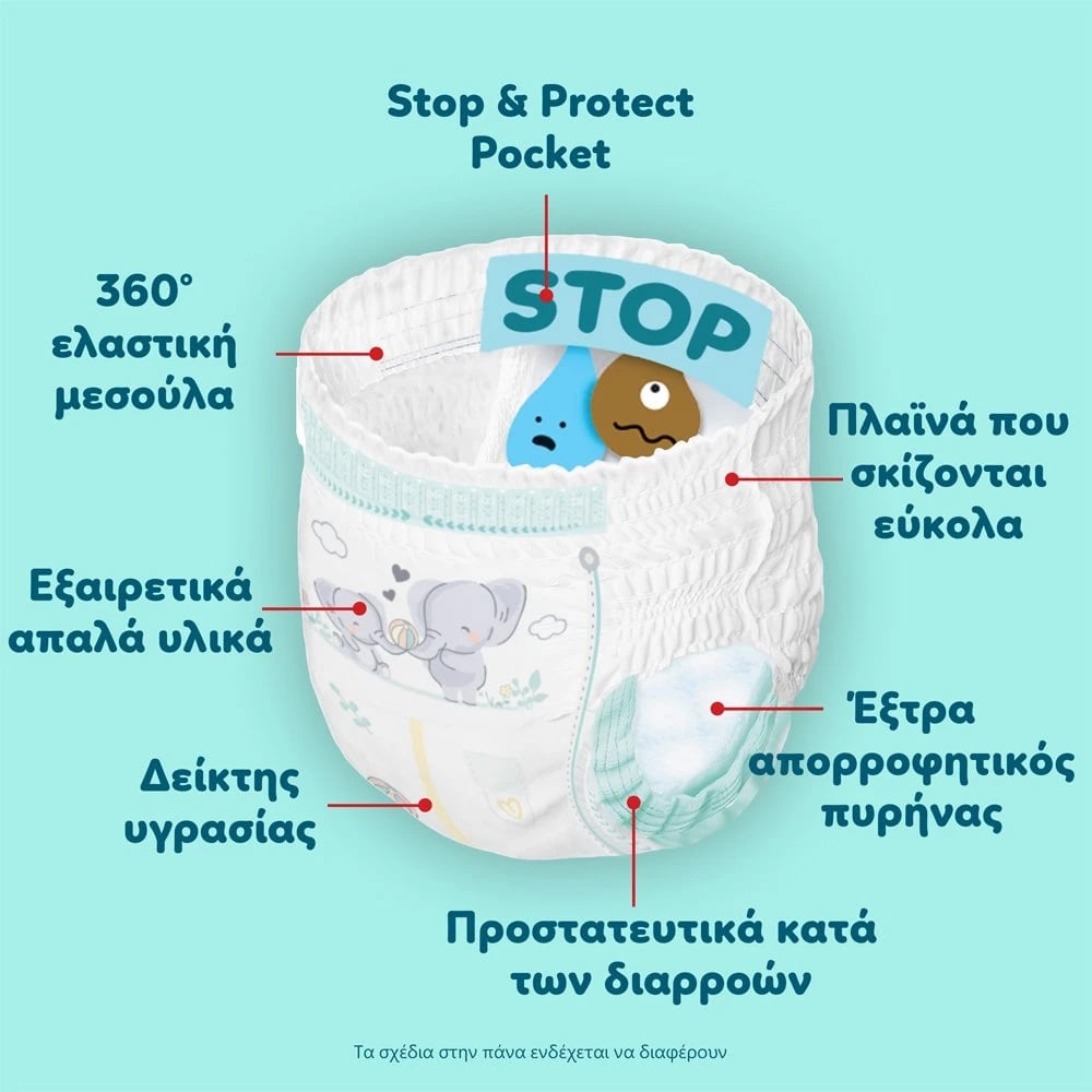 PAMPERS - MONTHLY PACK PREMIUM CARE Pants No4 (9-15kg) - 124πάνες
