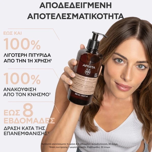 APIVITA - Eco Pack Δερματολογικό Σαμπουάν κατά της Ξηροδερμίας με propolis AC & φυτικό AHA - 500ml
