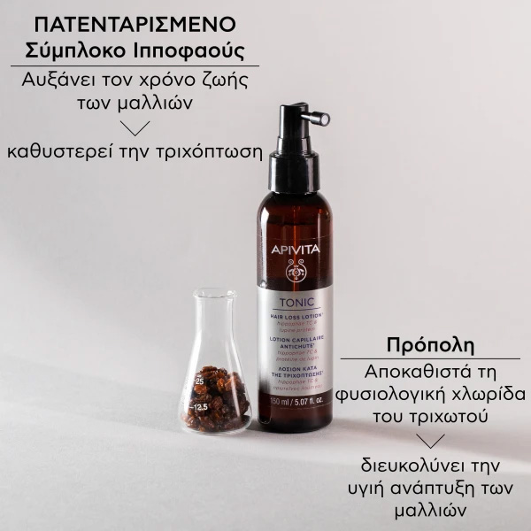 APIVITA - PROMO PACK HAIR STRENGTHENING ROUTINE FOR WOMEN TONIC Λοσιόν κατά της τριχόπτωσης - 150ml & Shampoo - 250ml
