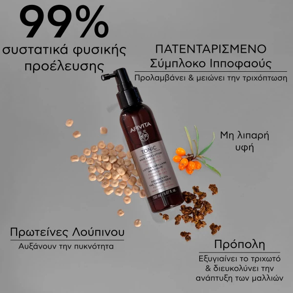 APIVITA - PROMO PACK HAIR STRENGTHENING ROUTINE FOR WOMEN TONIC Λοσιόν κατά της τριχόπτωσης - 150ml & Shampoo - 250ml