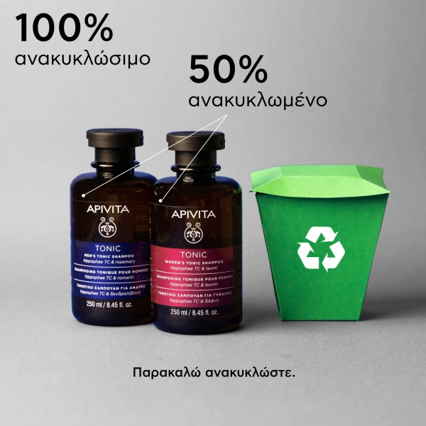 APIVITA - PROMO PACK HAIR STRENGTHENING ROUTINE FOR WOMEN TONIC Λοσιόν κατά της τριχόπτωσης - 150ml & Shampoo - 250ml