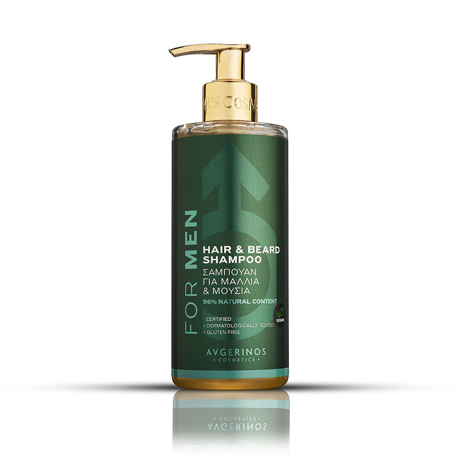 AVGERINOS COSMETICS - FOR MEN Σαμπουάν για Μαλλιά & Γένια - 300ml