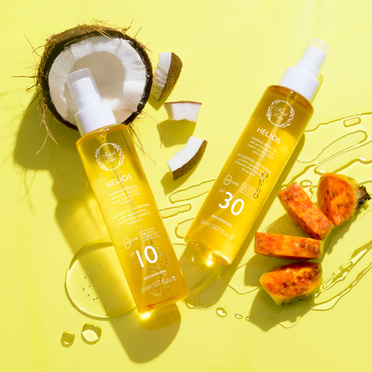 FRESH LINE - HELIOS Λάδι Σώματος για Μαύρισμα SPF10 - 150ml