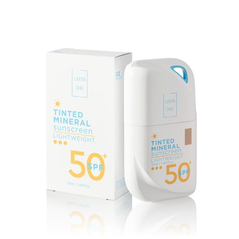 LAVISH CARE - Tinted Mineral Sunscreen SPF50+ Medium Shade Αντηλιακό Προσώπου με χρώμα - 50ml