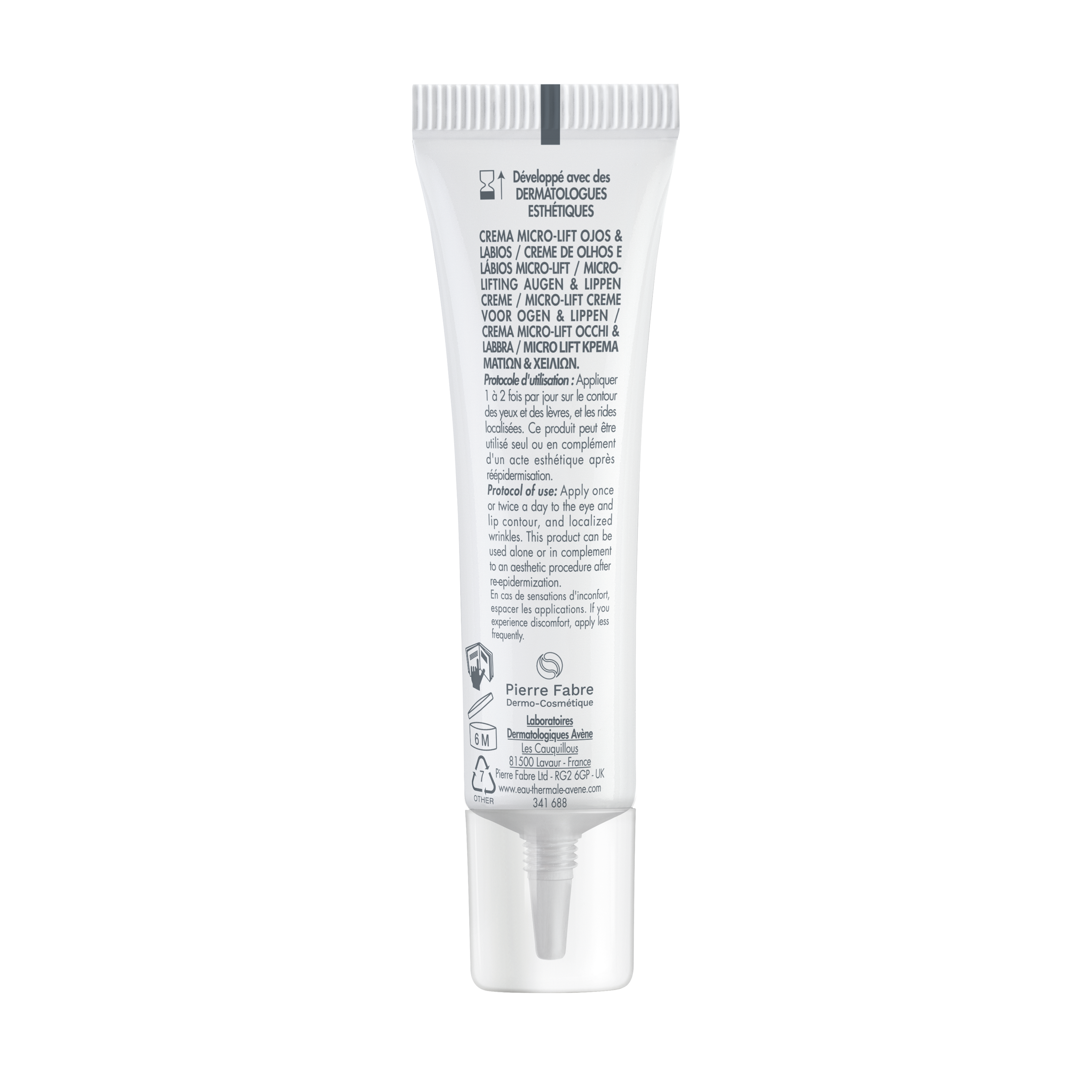 AVENE - HYALURON ACTIV Procedure Κρέμα Micro Lift Ματιών και Χειλιών με Ρετινάλη - 15ml