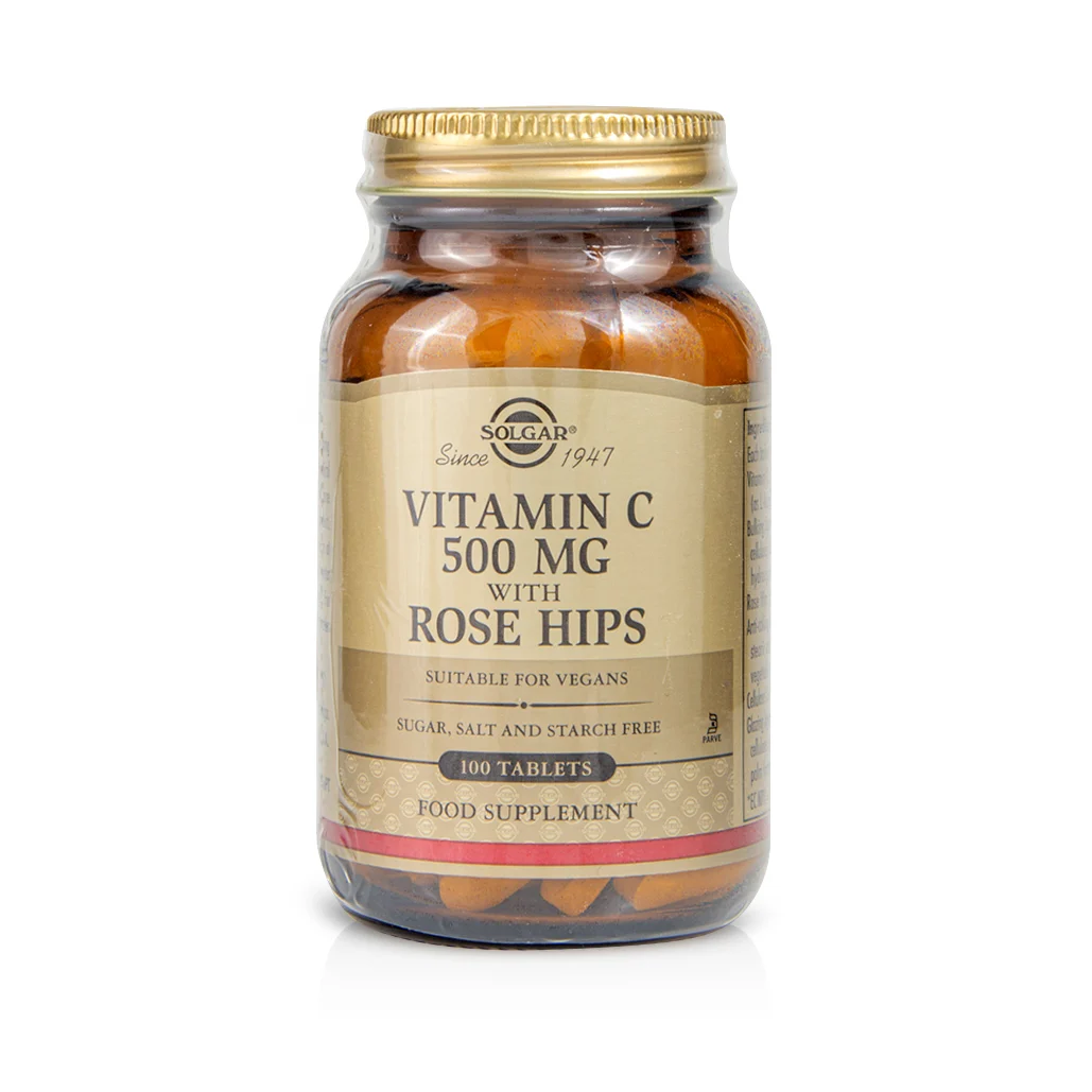 SOLGAR - Vitamin C 500mg with Rose Hips - 100tabs