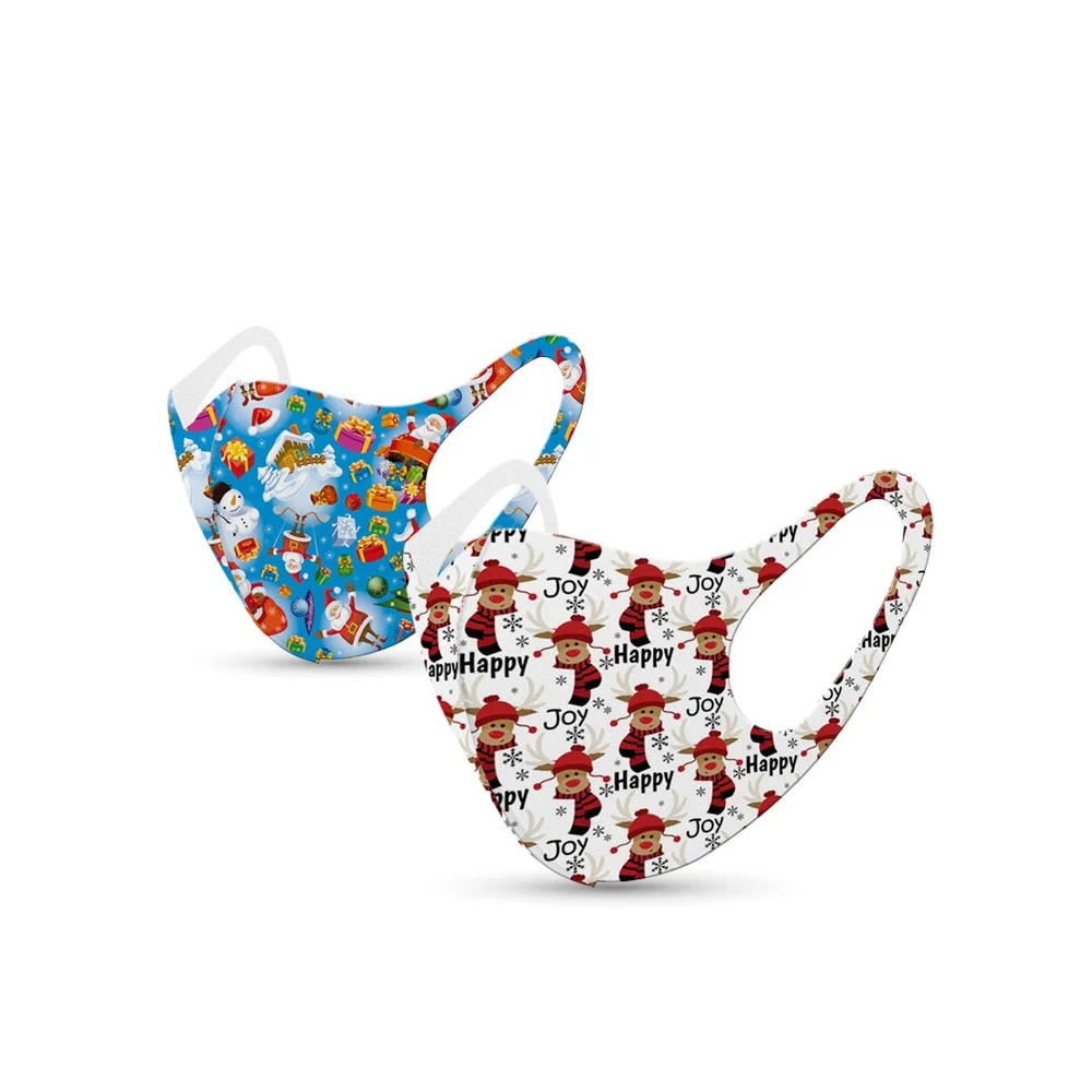 TILI - Παιδικές Μασκες Πολλαπλών Χρήσεων Christmas Limited Edition (γαλάζιο - λευκό) - 2τεμ.