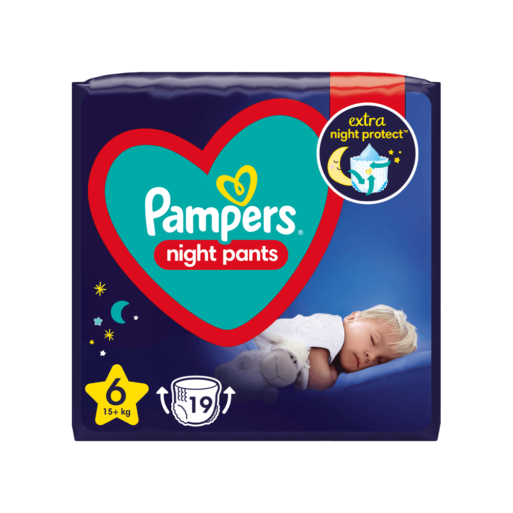 PAMPERS - Night Pants No6 (15+kg) - 19πάνες