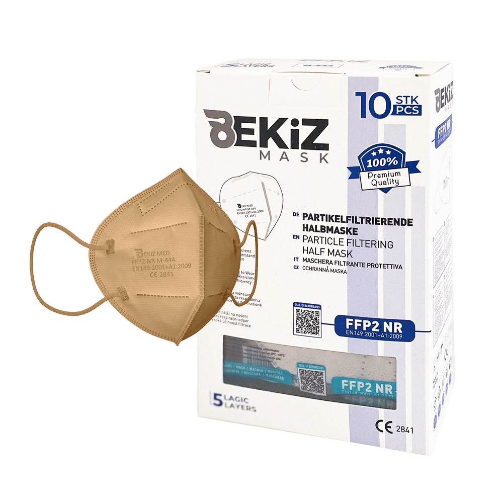 BEKIZ MASK - Μάσκα Υψηλής Προστασίας FFP2 (Μπεζ) - 10τεμ.