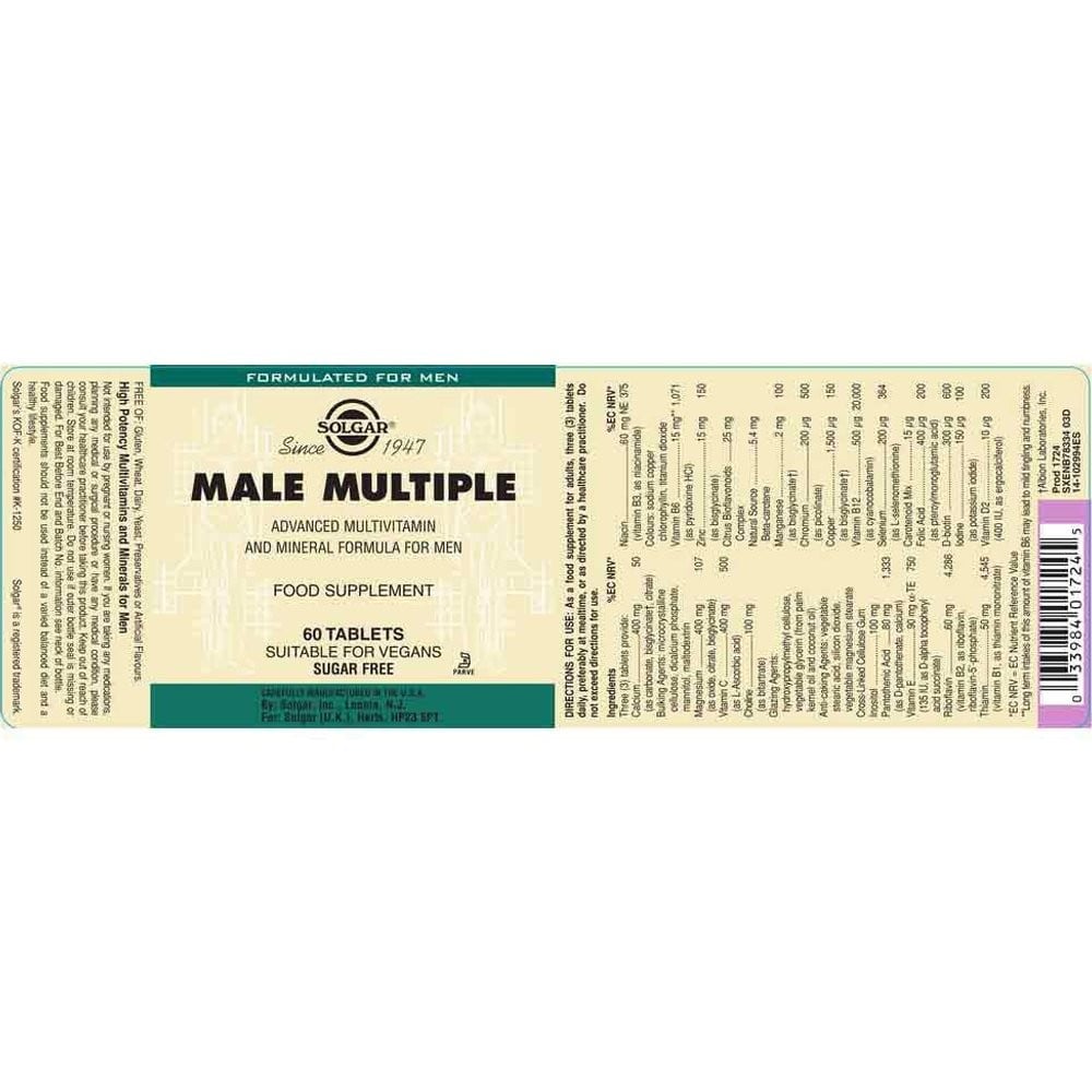 SOLGAR - Male Multiple - 60tabs