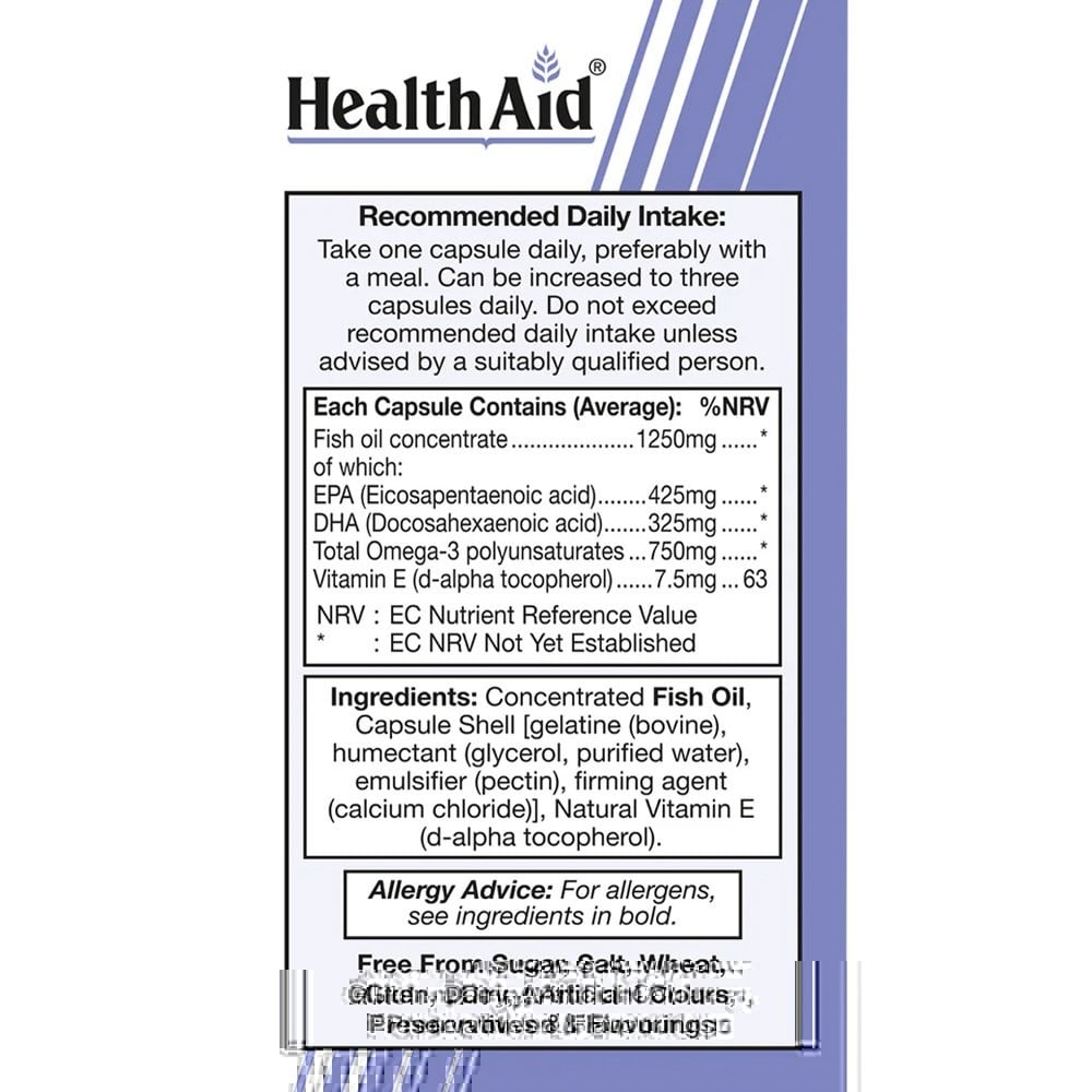 HEALTH AID - Omega-3 750mg - 60caps