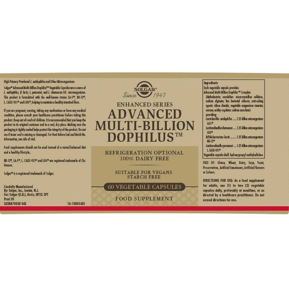 SOLGAR - Advanced Multi Billion Dophilus - 60caps