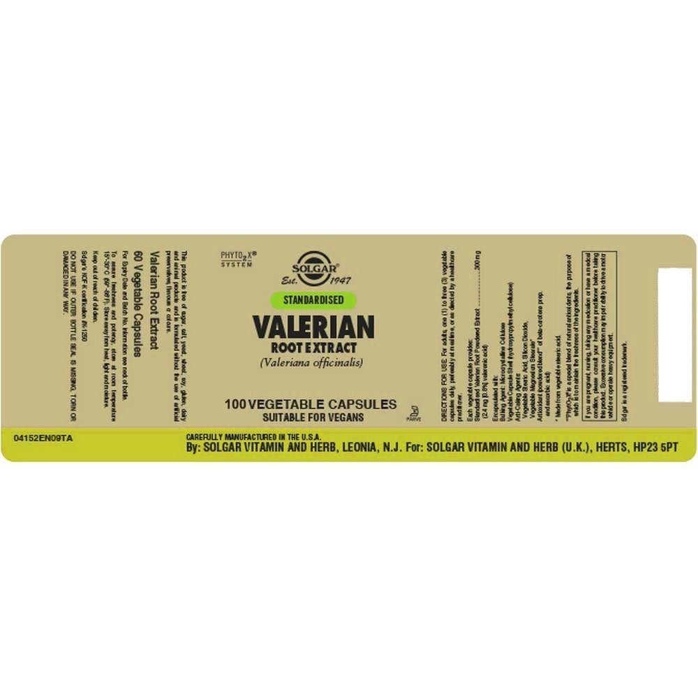 SOLGAR - Valerian Root - 100caps