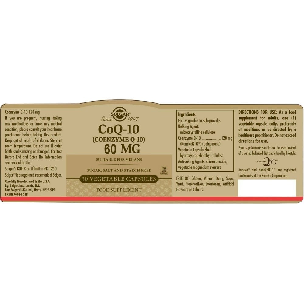 SOLGAR - CoQ-10 60mg - 30caps