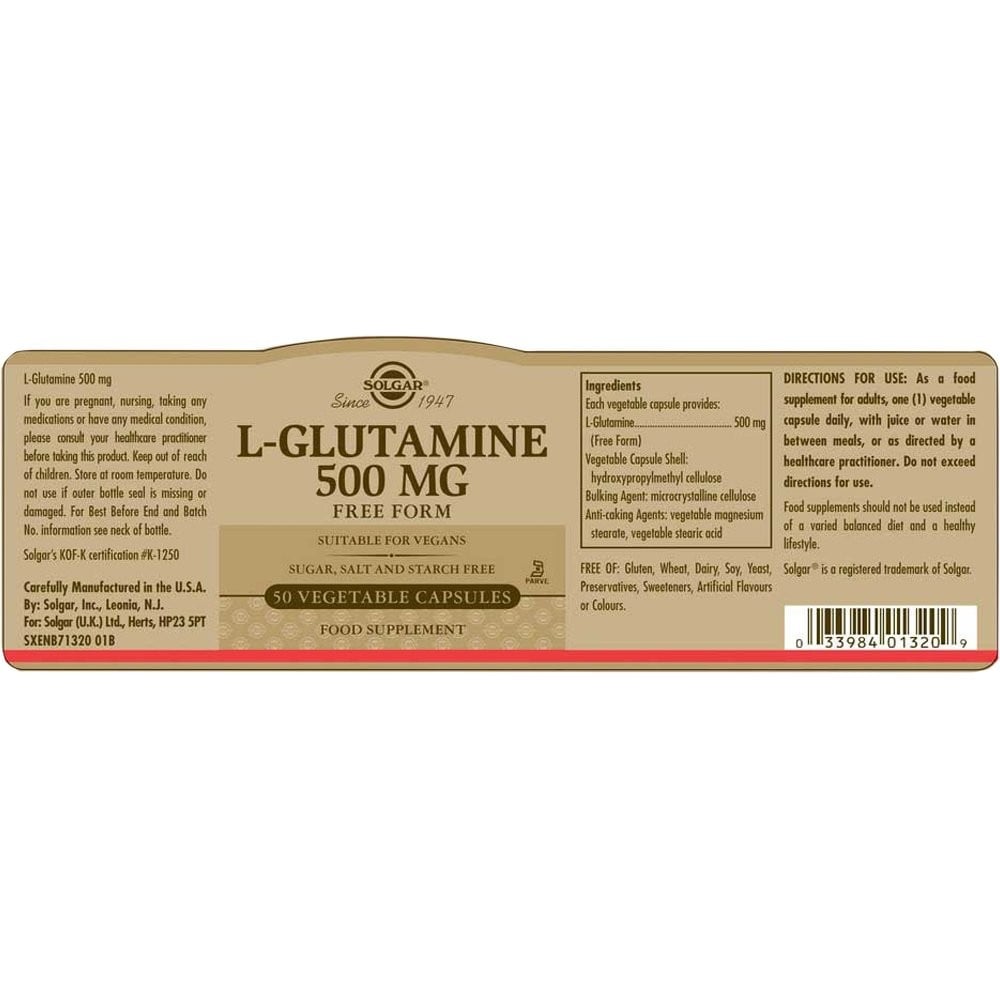 SOLGAR - L-Glutamine 500mg - 50caps