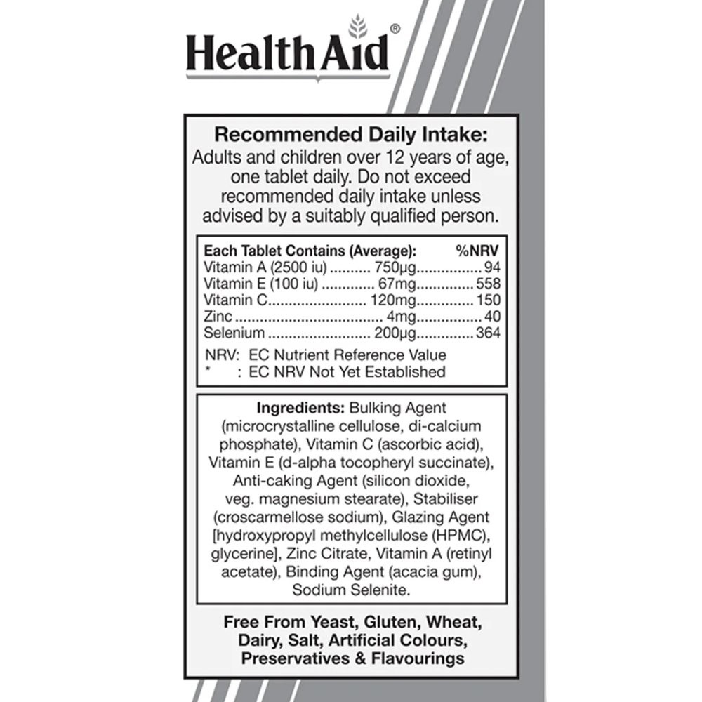 HEALTH AID - Selenium Plus 200μg A,C,E,Zn - 60tabs