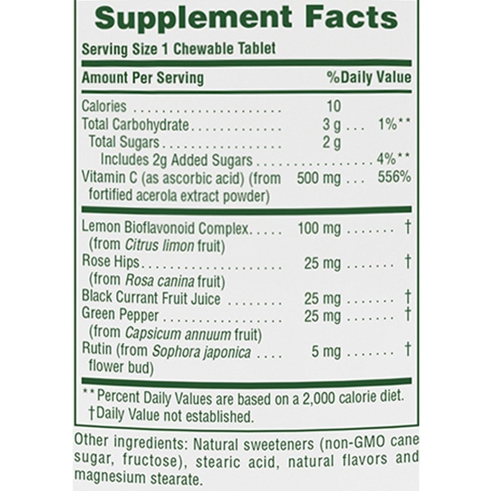 NATURES PLUS - Acerola C 500mg - 90chew.tabs