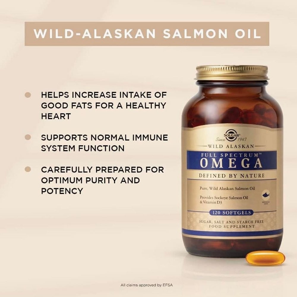 SOLGAR - Full Spectrum Omega Salmon Oil - 120softgels