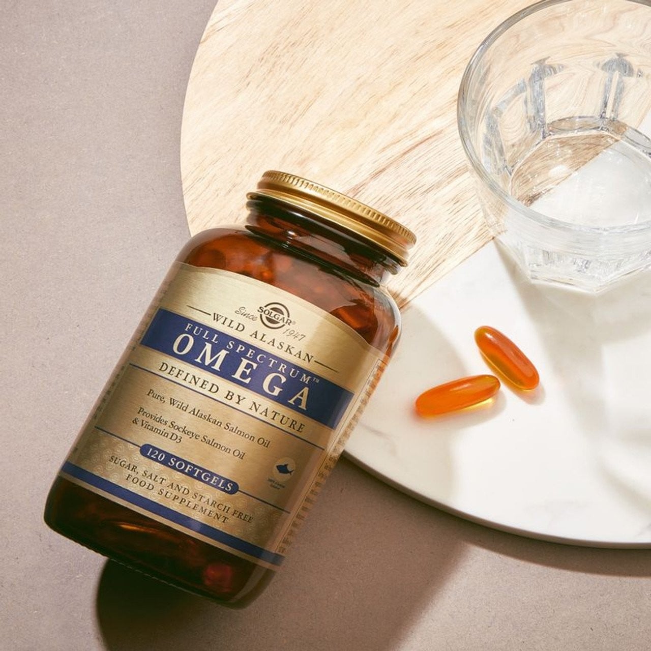 SOLGAR - Full Spectrum Omega Salmon Oil - 120softgels