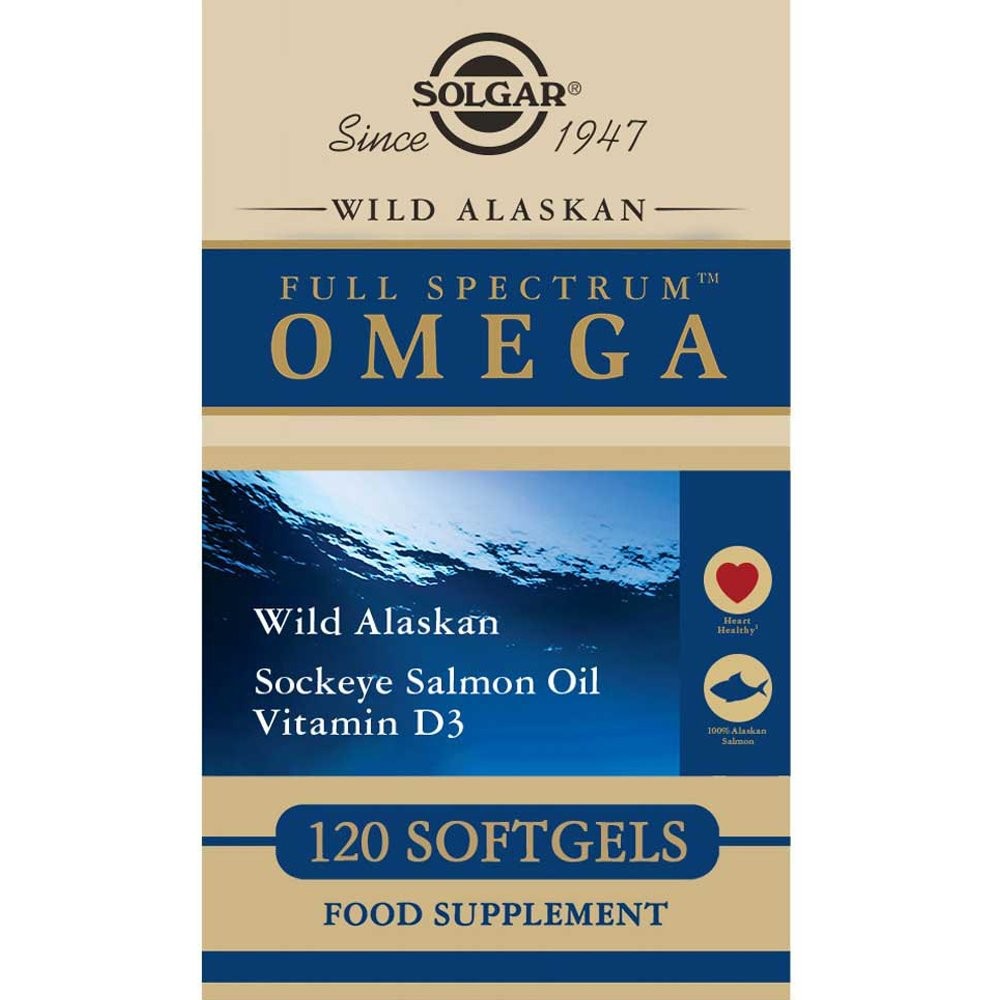 SOLGAR - Full Spectrum Omega Salmon Oil - 120softgels