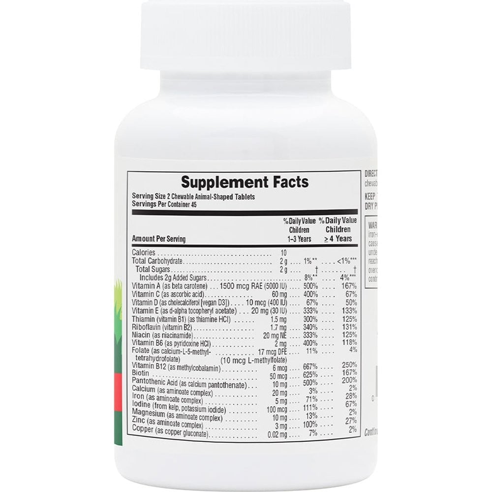 NATURES PLUS - SOURCE OF LIFE ANIMAL PARADE Multi Vitamin & Mineral (Cherry) - 90chew.tabs
