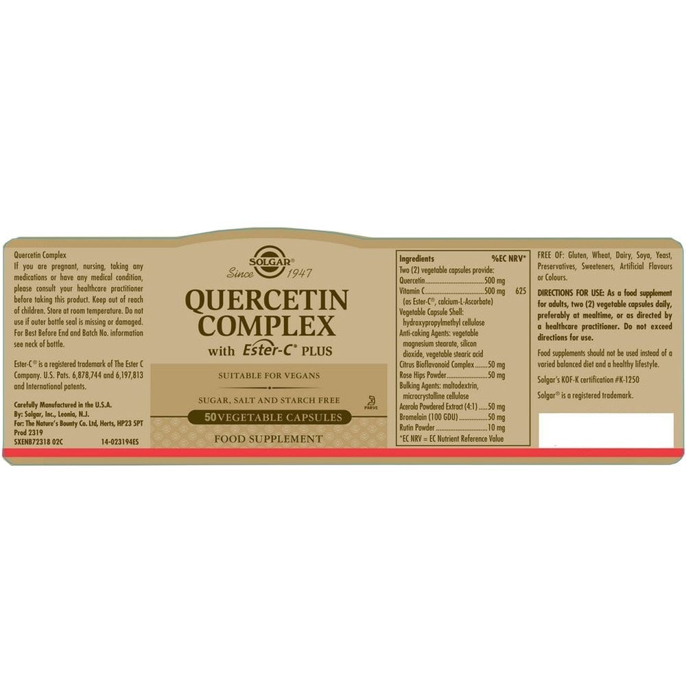 SOLGAR - Quercetin Complex with Ester C Plus - 50caps