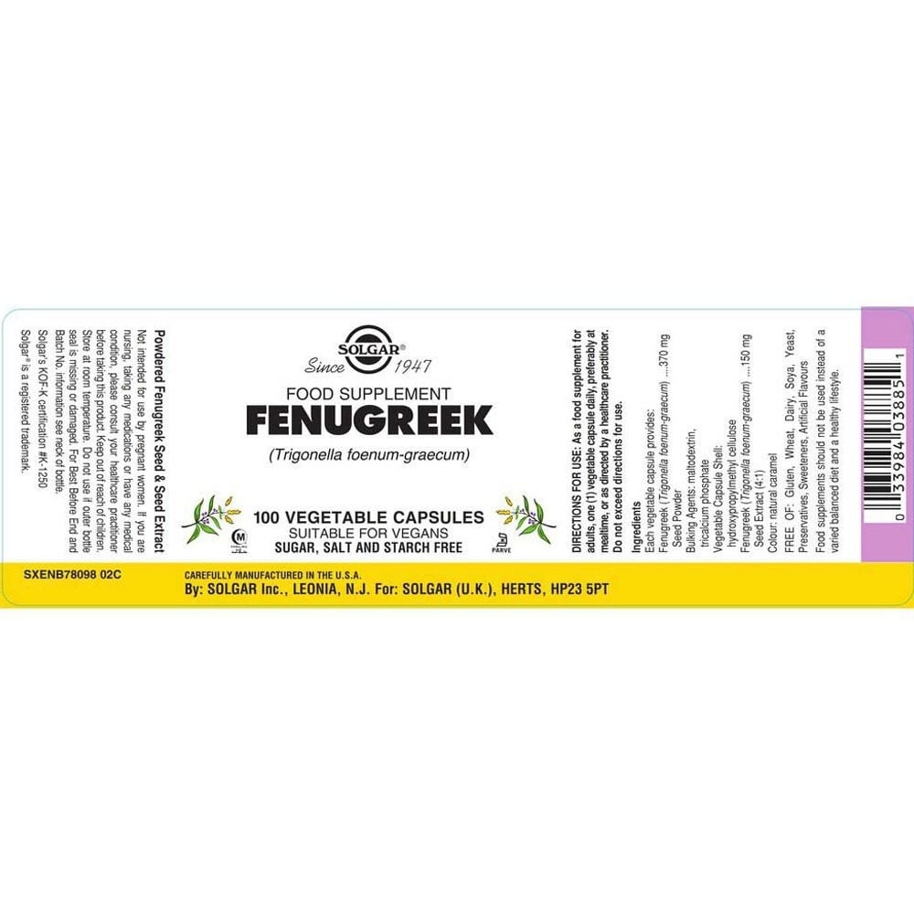 SOLGAR - Fenugreek - 100caps