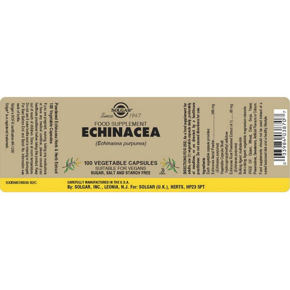 SOLGAR - Echinacea 265mg - 100caps