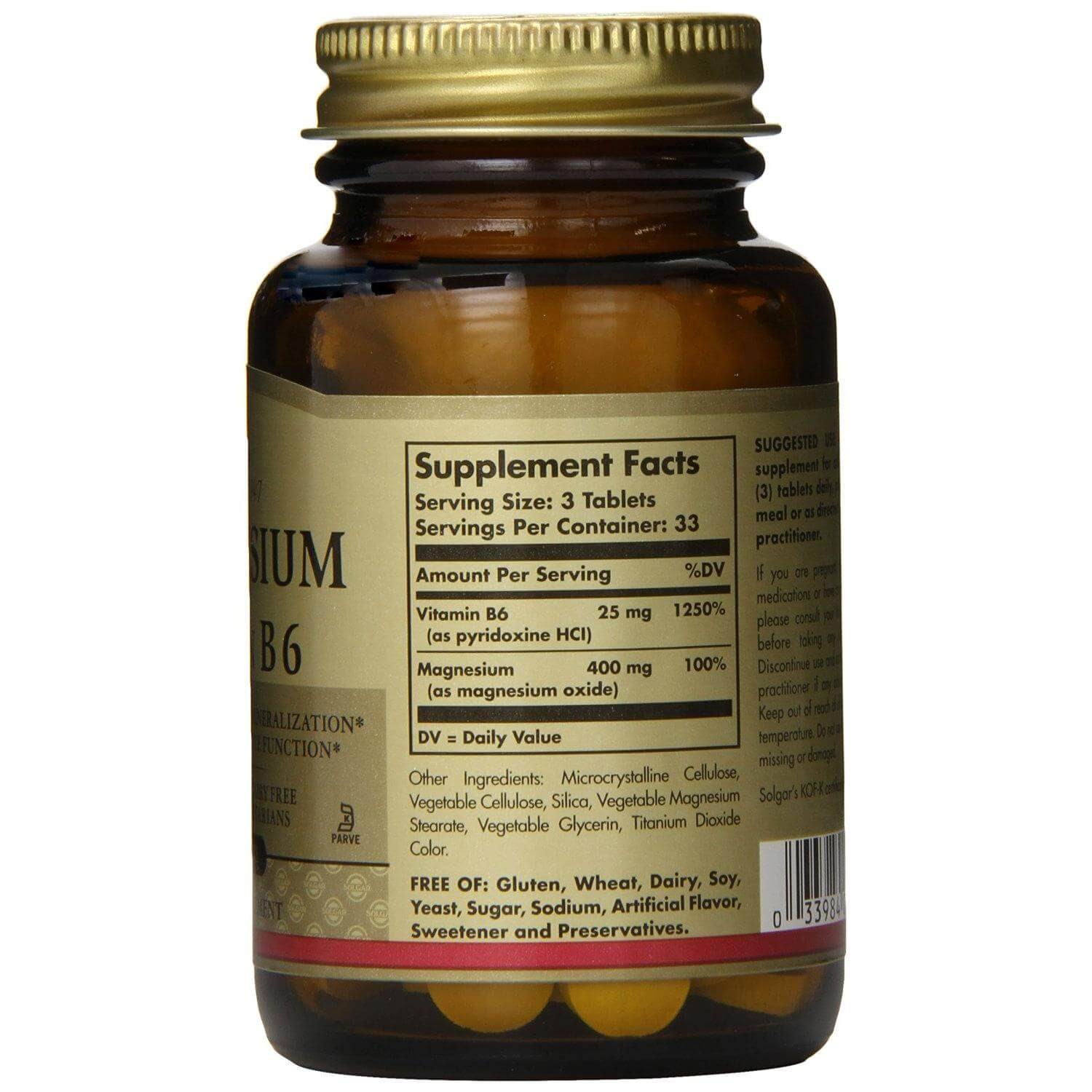 SOLGAR - Magnesium with Vitamin B6 - 100tabs