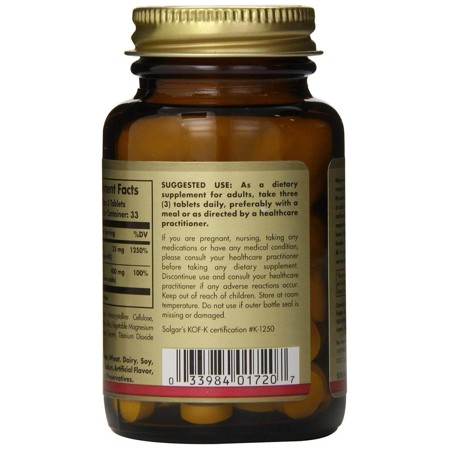 SOLGAR - Magnesium with Vitamin B6 - 100tabs