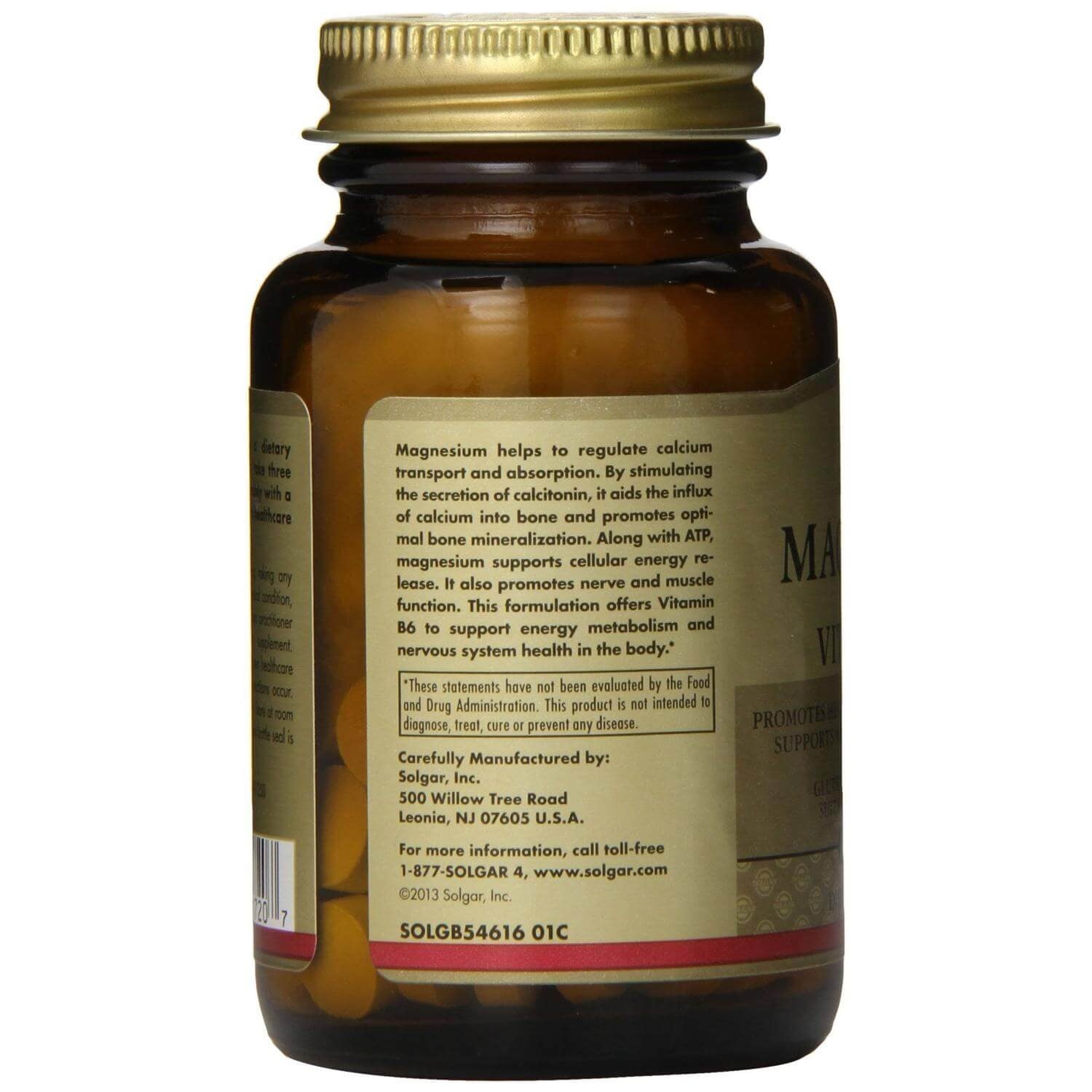 SOLGAR - Magnesium with Vitamin B6 - 100tabs