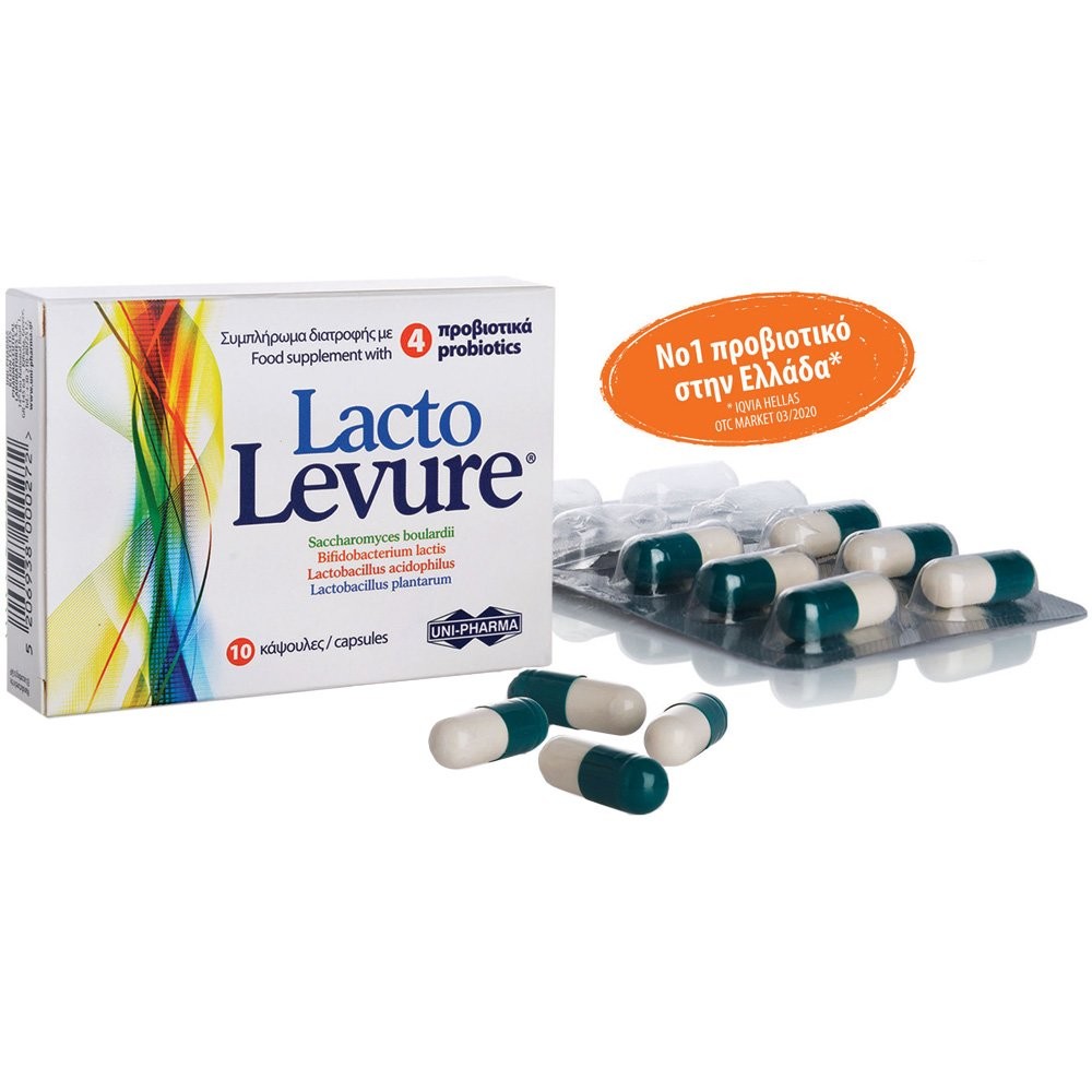 UNI-PHARMA - Lacto Levure 4 Probiotics - 10caps