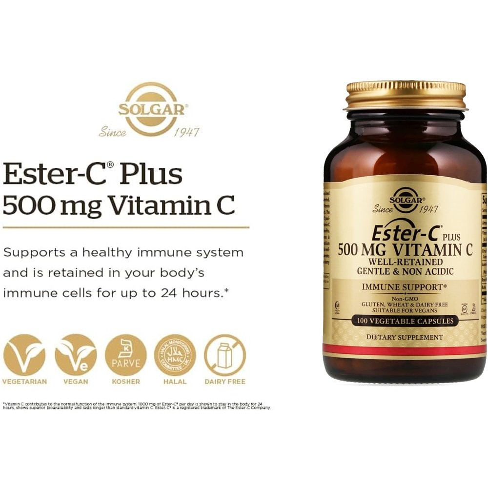 SOLGAR - Ester-C plus Vitamin C 500mg - 100caps