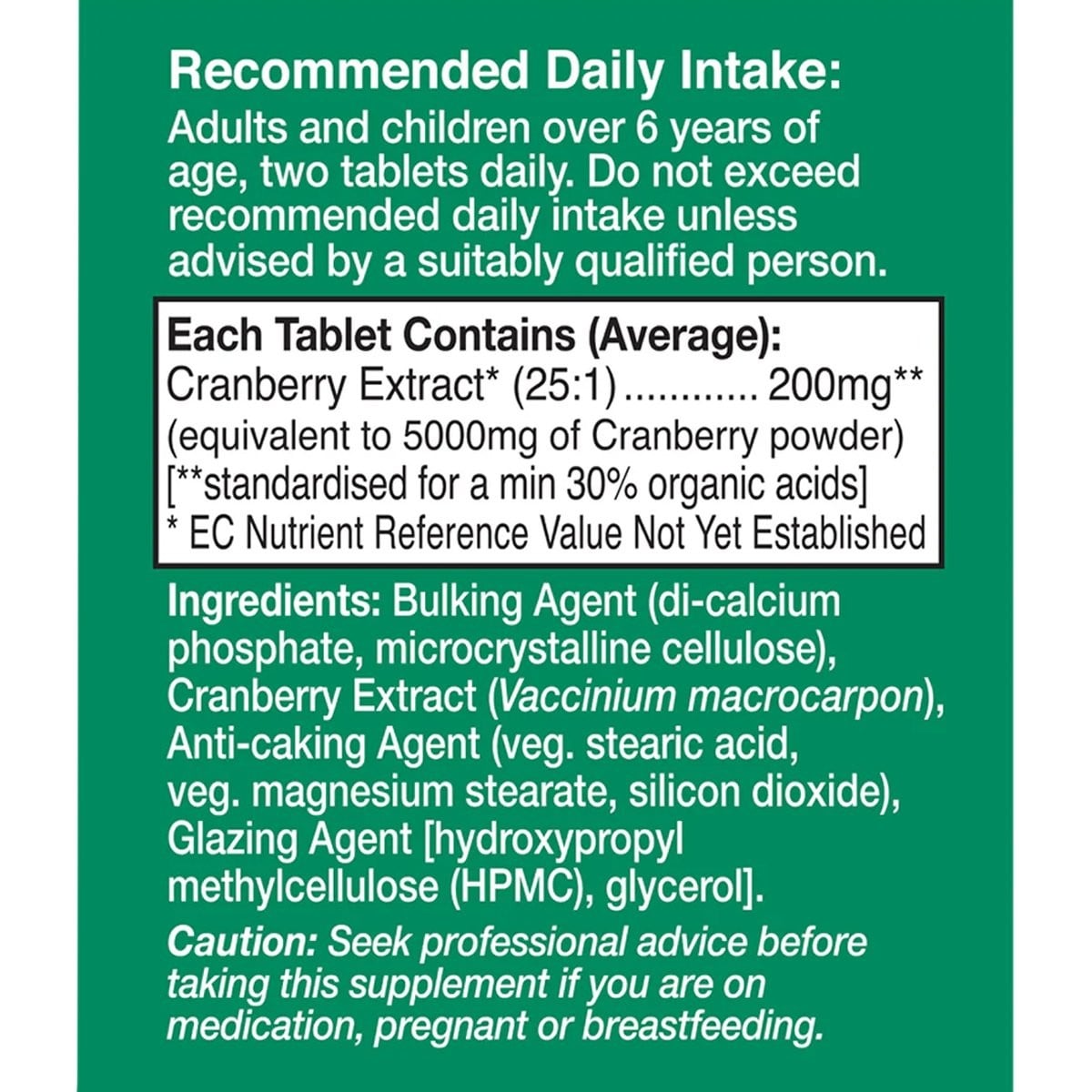 HEALTH AID - Cranberry 5000mg - 60tabs
