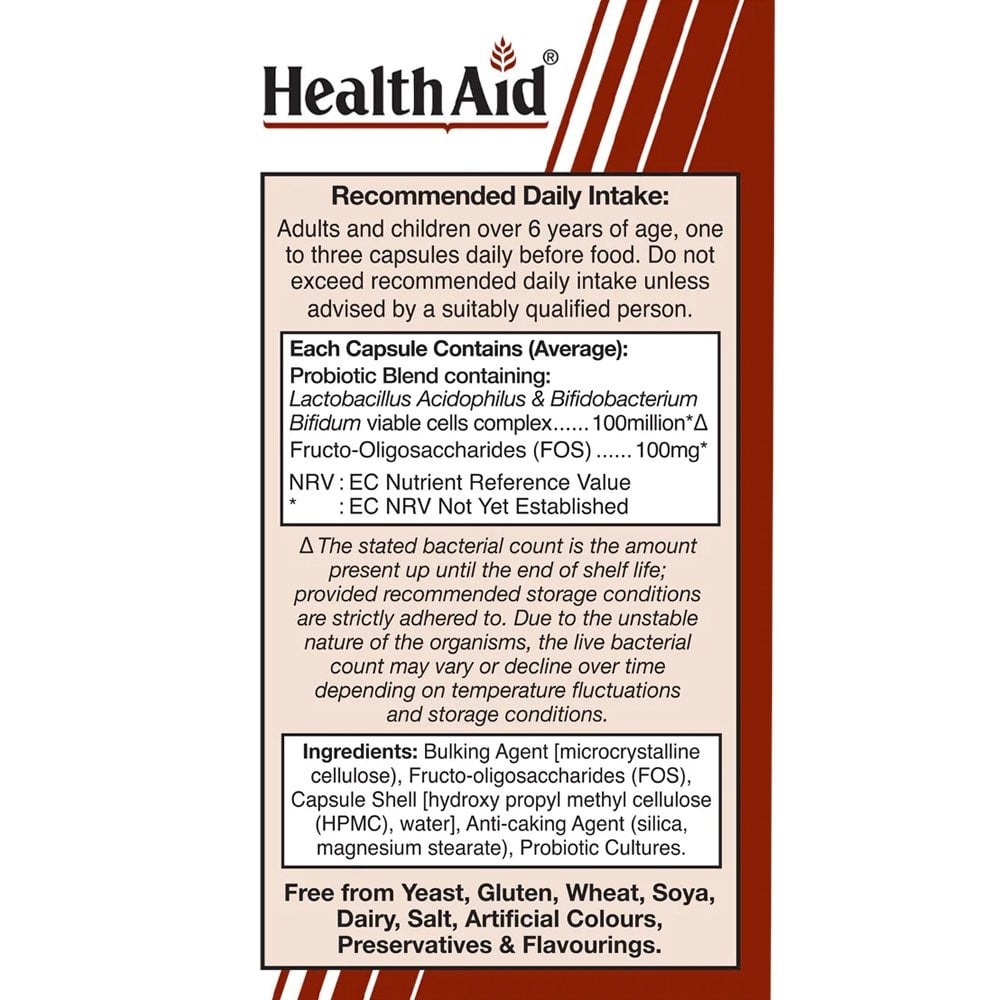 HEALTH AID - Acidophilus - 60caps