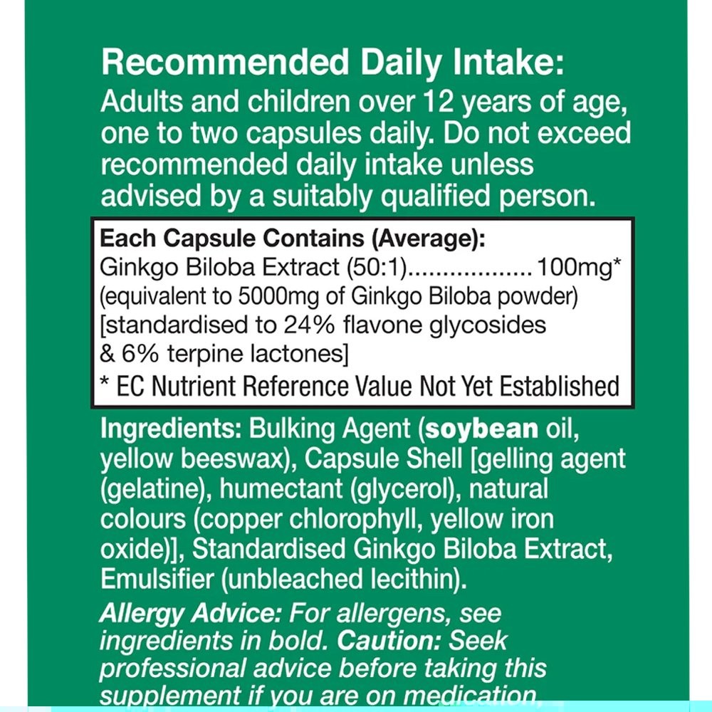 HEALTH AID - Ginkgo Biloba 5000mg - 30caps