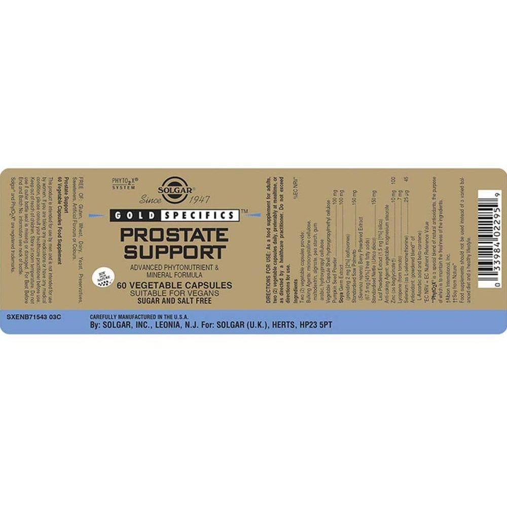 SOLGAR - Prostate Support - 60caps