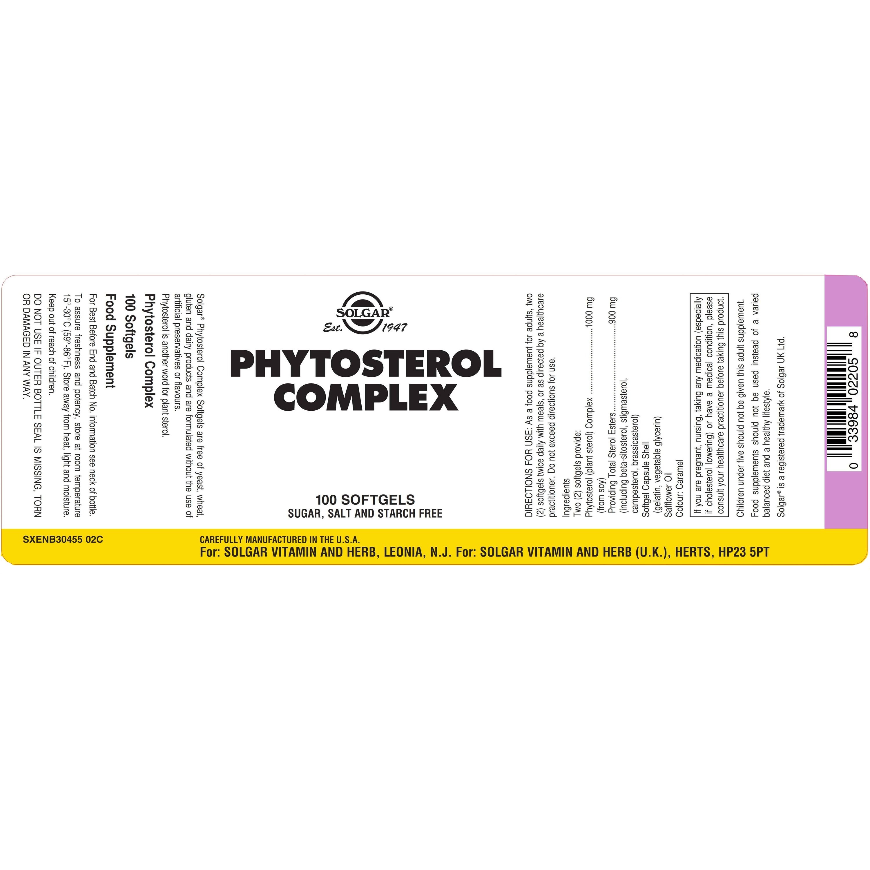 SOLGAR - Phytosterol Complex - 100softgels