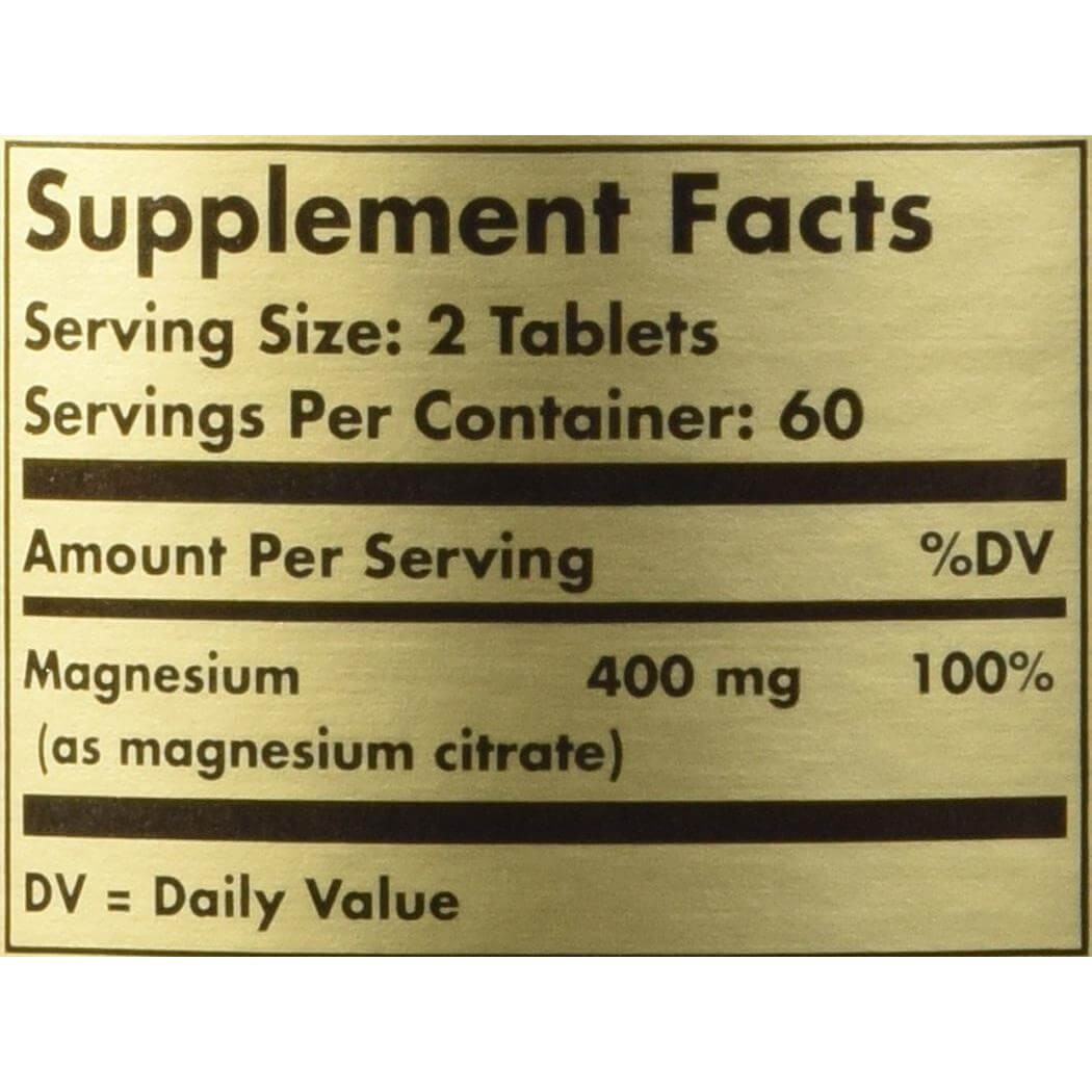 SOLGAR - Magnesium Citrate - 120tabs
