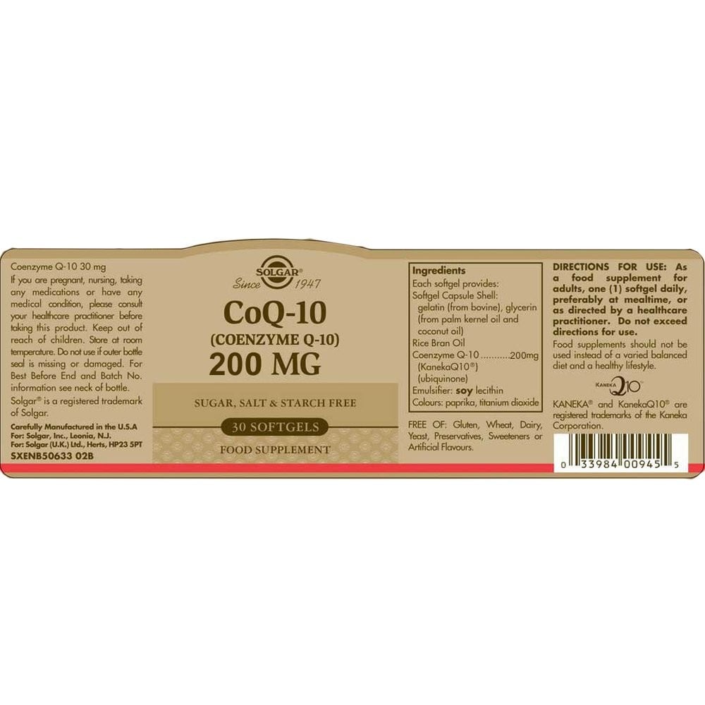 SOLGAR - CoQ-10 200mg - 30caps