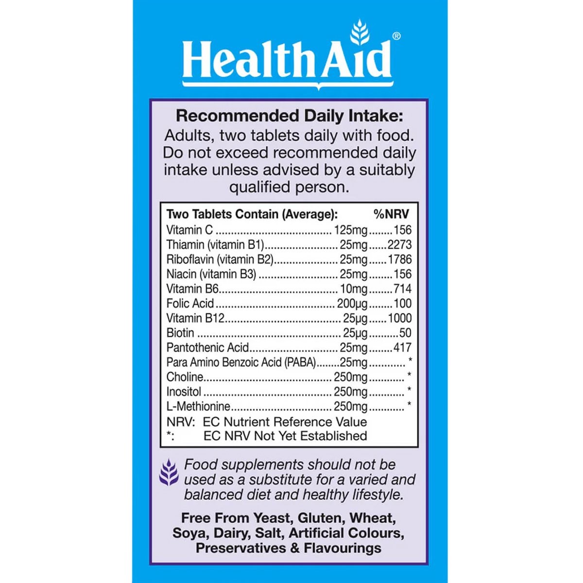 HEALTH AID - Lipotropic - 60tabs