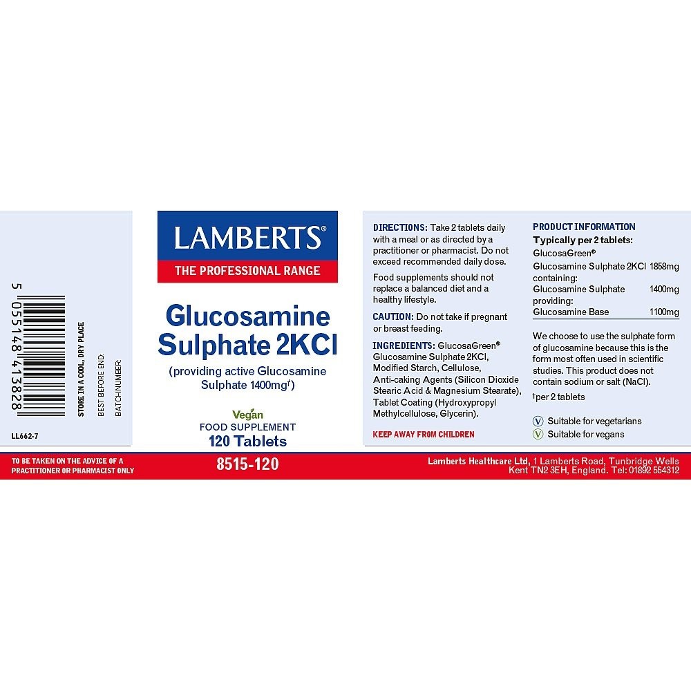 LAMBERTS - Glucosamine Sulphate 2KCI - 120tabs