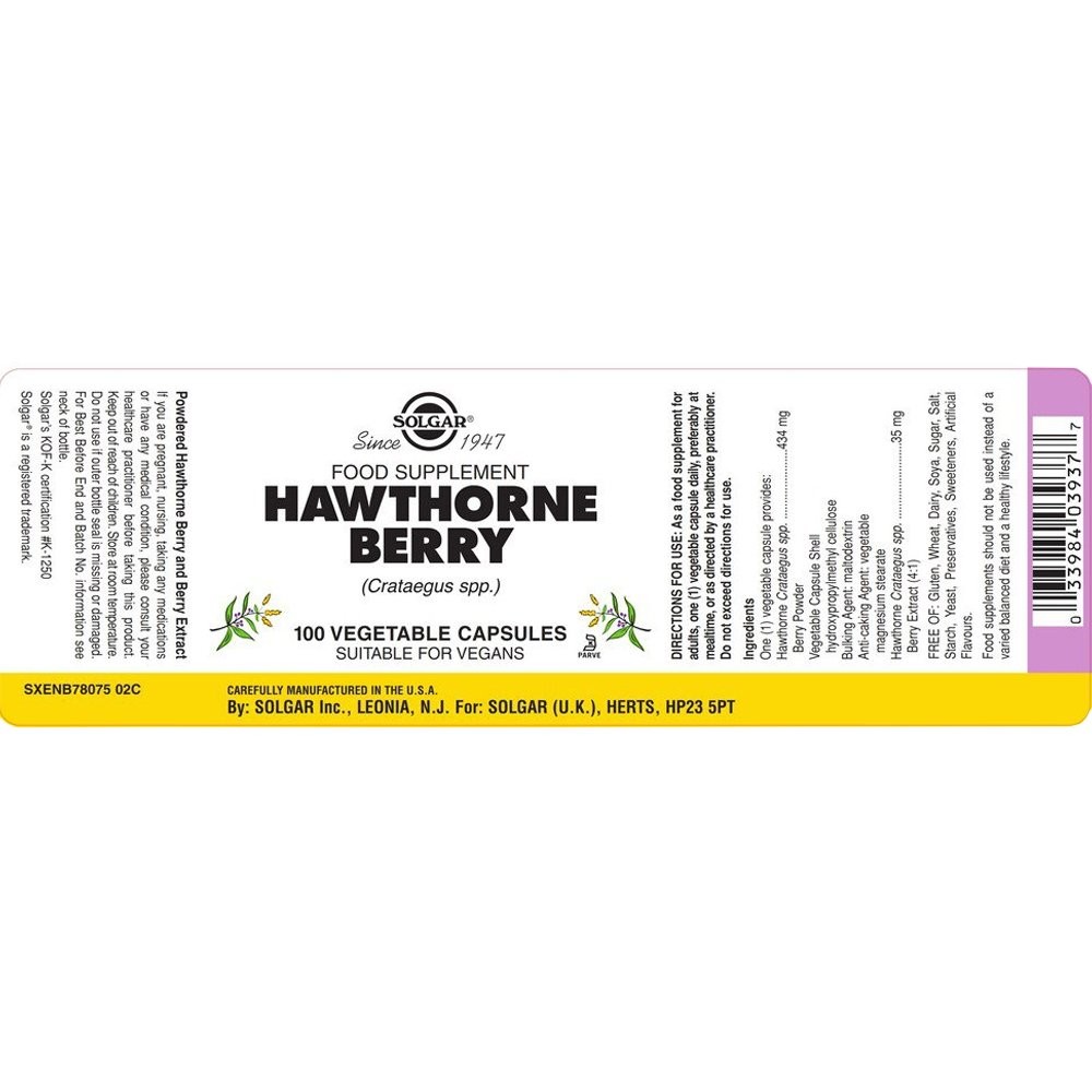 SOLGAR - Hawthorne Berry - 100caps