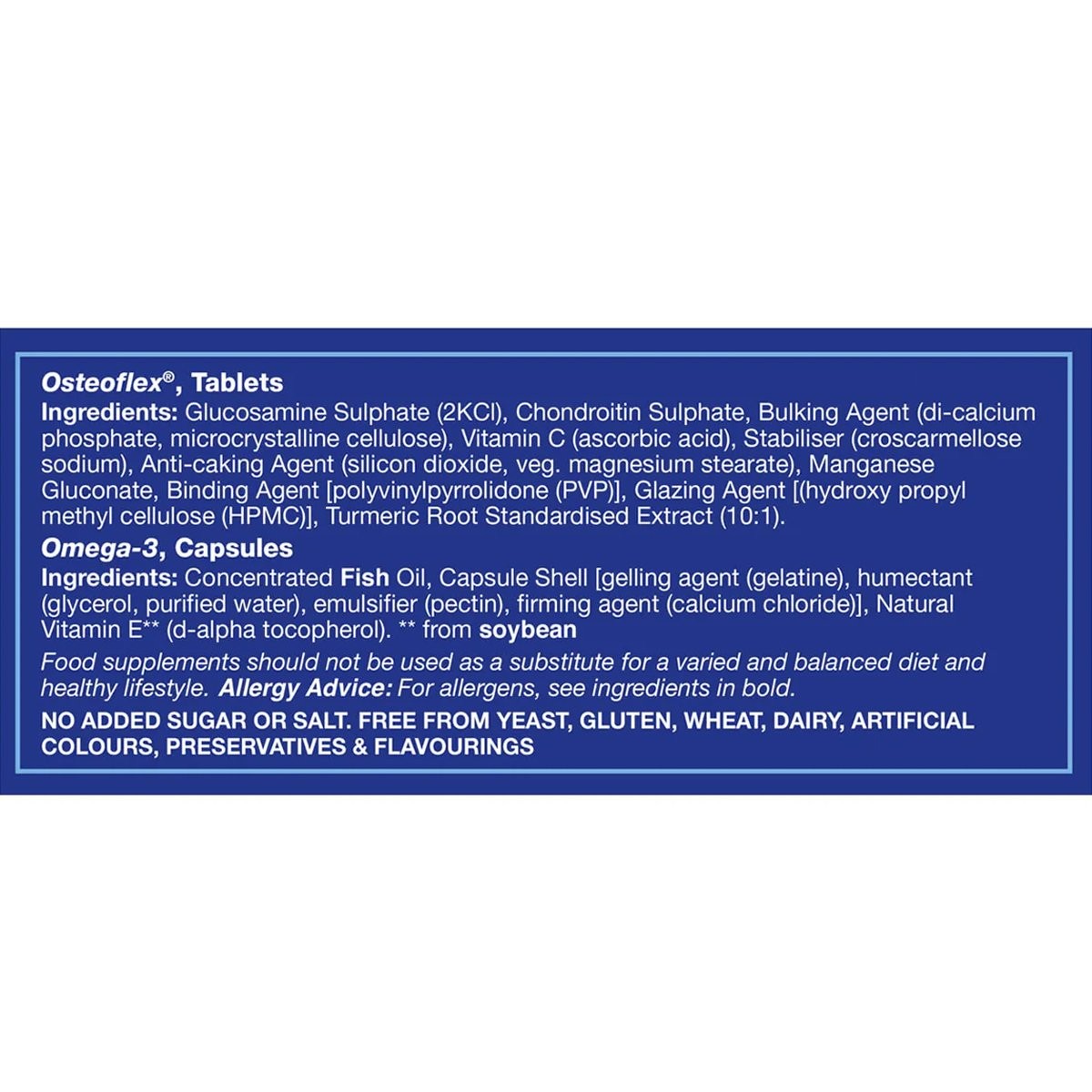 HEALTH AID - OSTEOFLEX & Omega 3 - 30tabs & 30caps