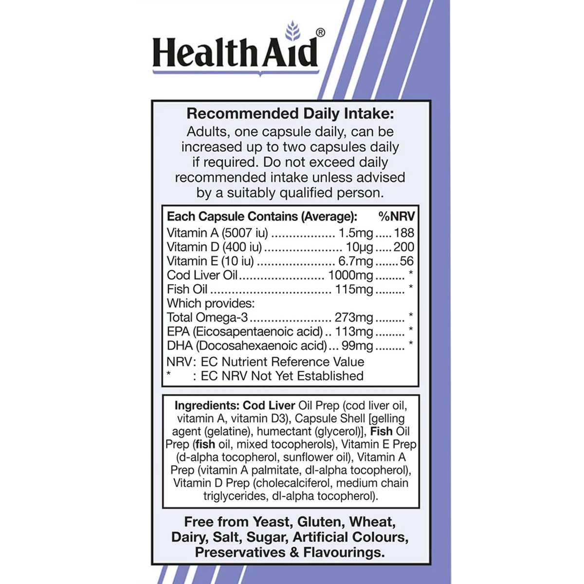 HEALTH AID - Cod Liver Oil 1000mg - 30caps