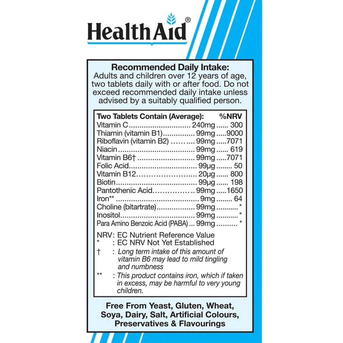 HEALTH AID - Vitamin B99 Compex - 60tabs