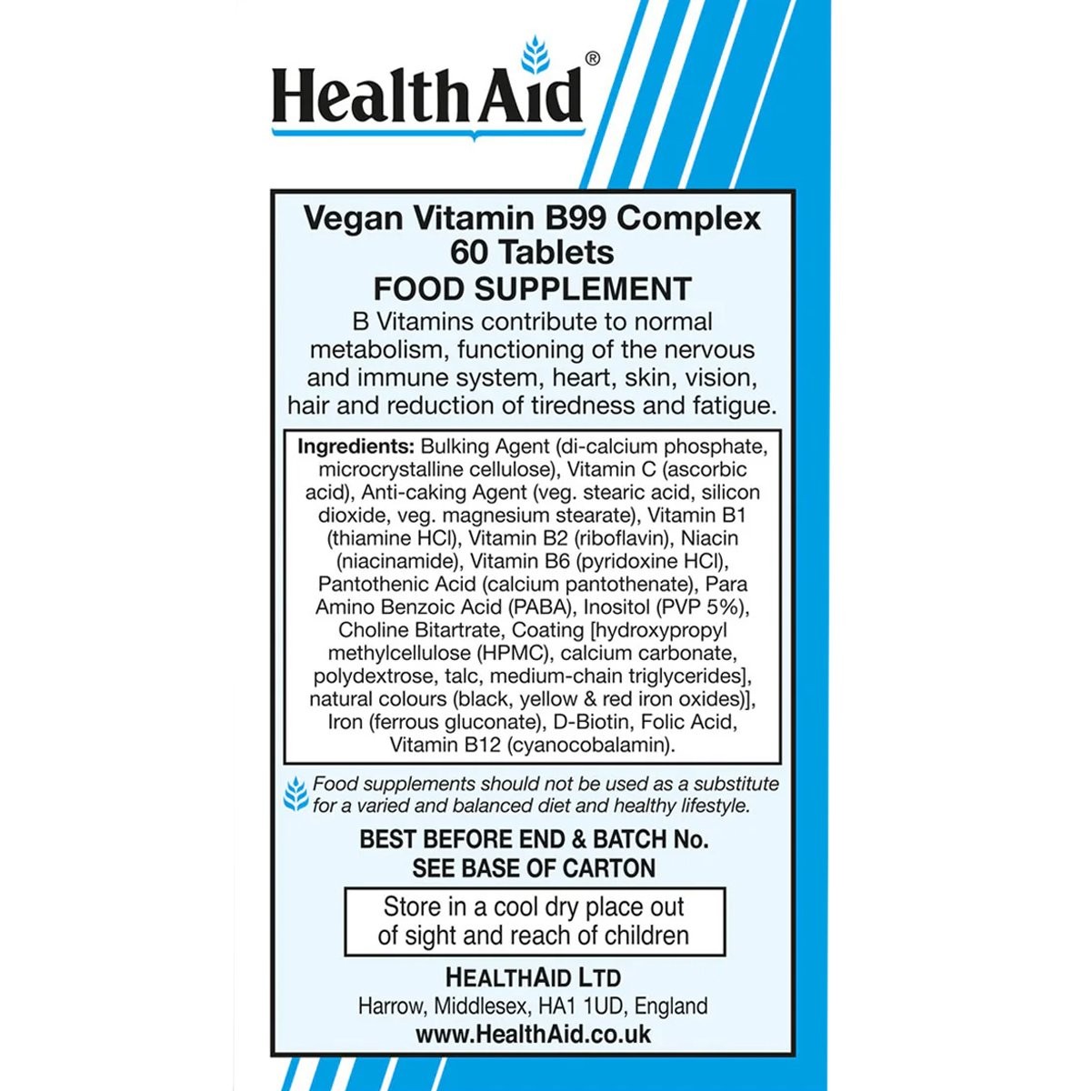 HEALTH AID - Vitamin B99 Compex - 60tabs