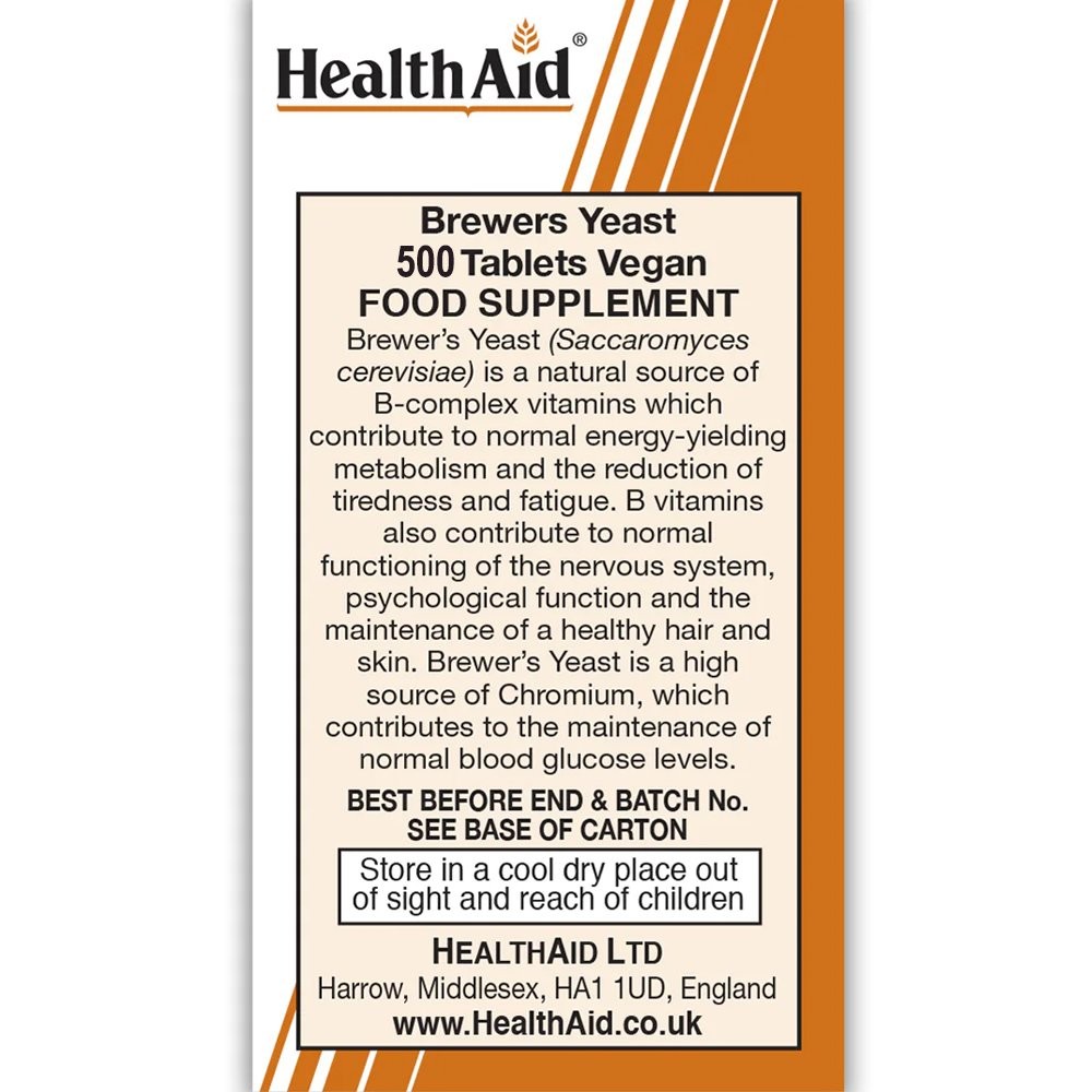HEALTH AID - Super Brewers Yeast - 500tabs