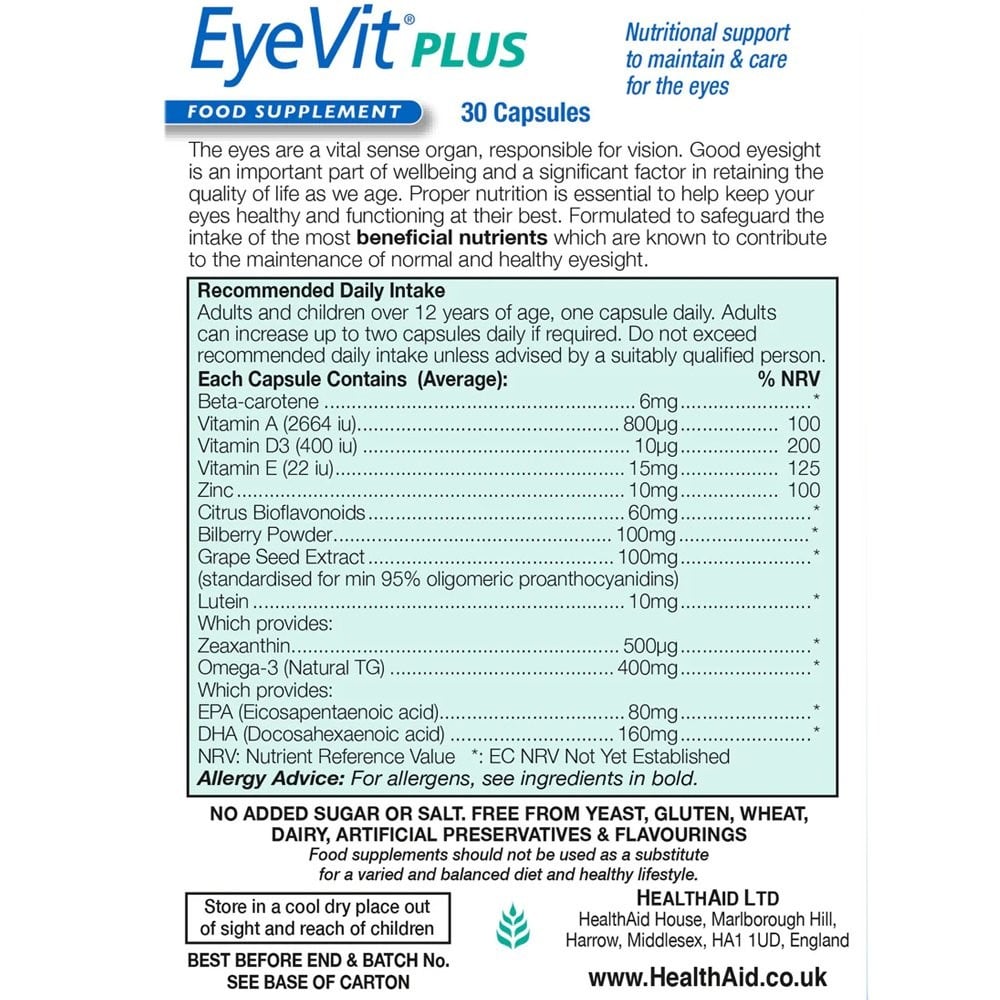 HEALTH AID - EyeVit Plus - 30caps